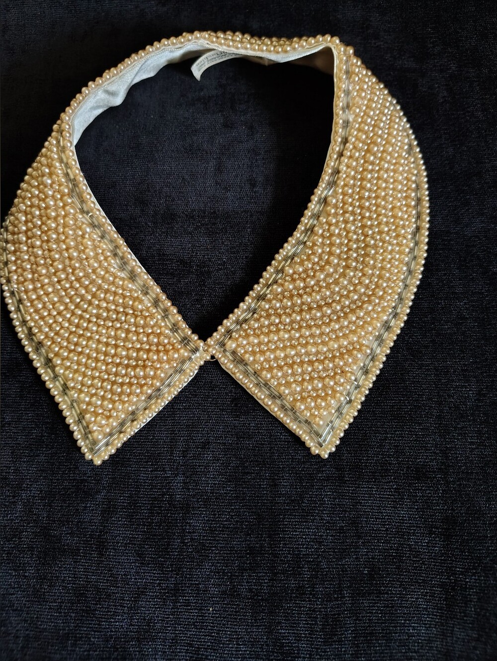 Vtg. 1950's Baar & Beards Faux Pearl Collar, Top Hit Fashion